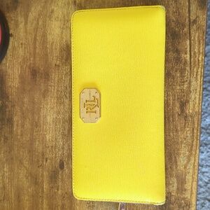 Ralph Lauren Yellow Leather Vintage Wallet